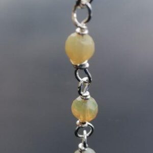Opal drop Silver Necklace