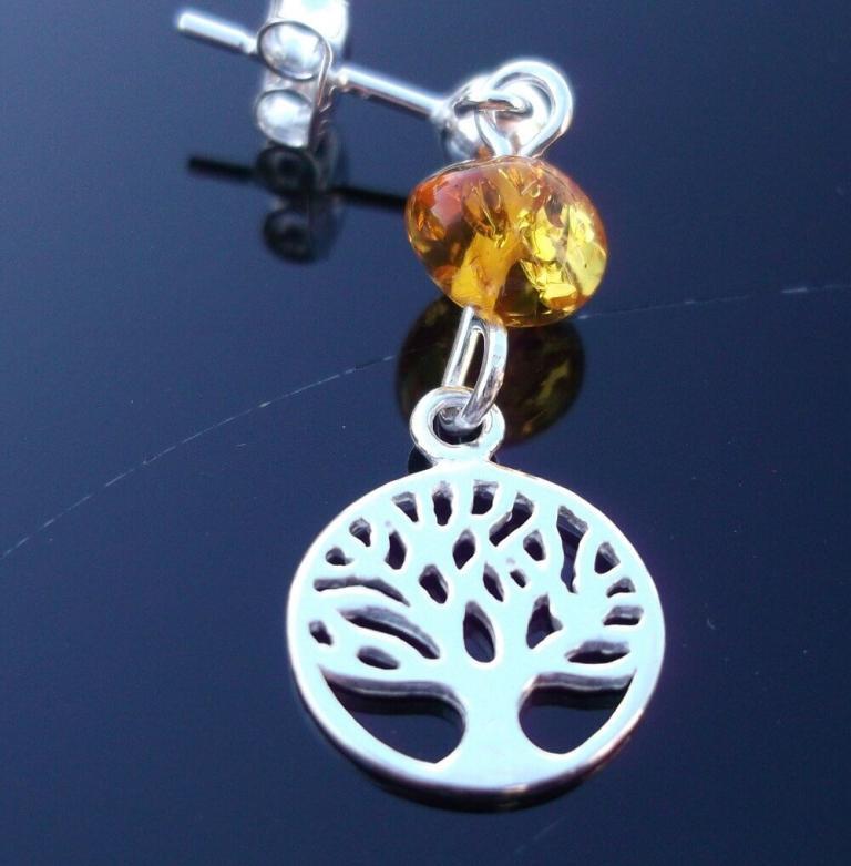 Amber & Tree of Life necklace set.