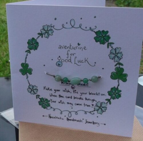 Green Aventurine Wish Bracelet Card