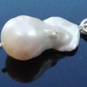 White Baroque pearl pendant