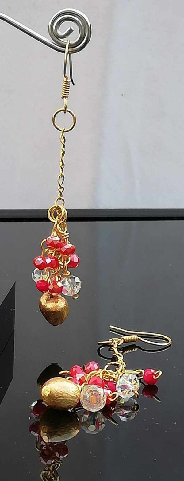 Gold Heart dangle earrings