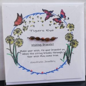 Tigers Eye Wish Bracelet Card