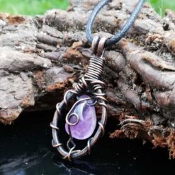 violet purple quartz pendant
