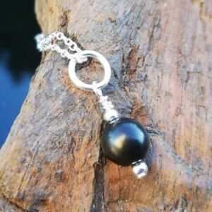 Shungite necklace Sterling Silver