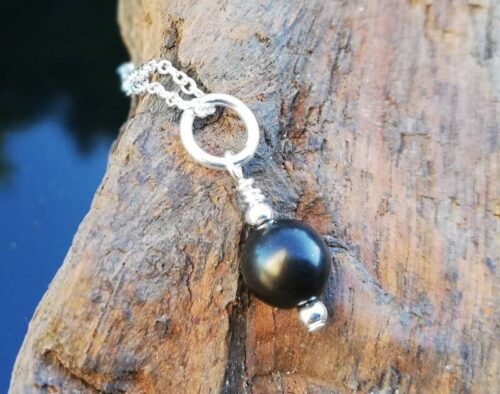 Shungite necklace Sterling Silver