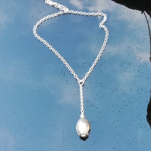 Silver Shell Pearl necklace