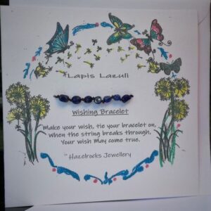 Lapis Lazuli wish bracelet card