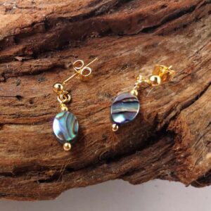 Abalone necklace earrings