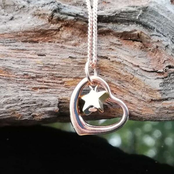 star and heart pendant necklace