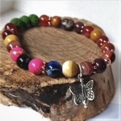 Essential oil bracelet, Joy, Adventure, Grounding, pink, red, blue,Buddha, green, butterfly