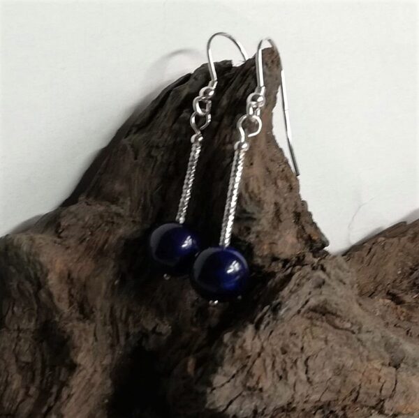 Lapis Lazuli earrings sterling silver