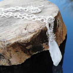 White Quartz Pendulum Necklace medium