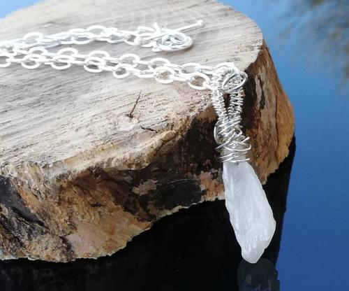 White Quartz Pendulum Necklace medium