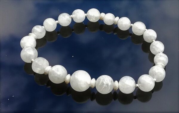 white moonstone sterling silver bracelet