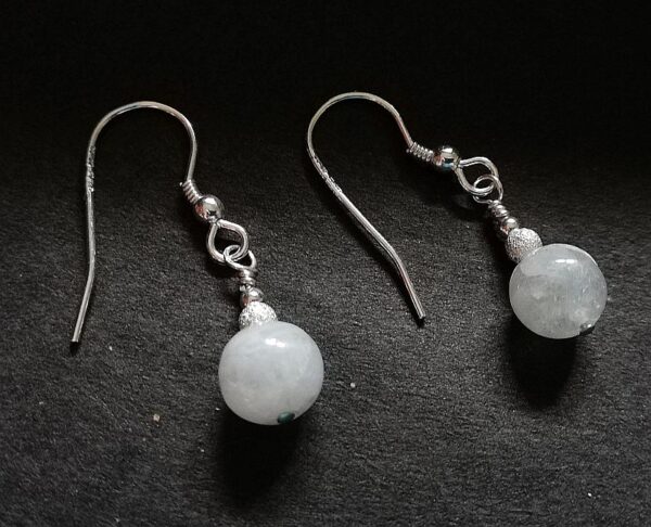 Sterling Silver and White Moonstone earrings