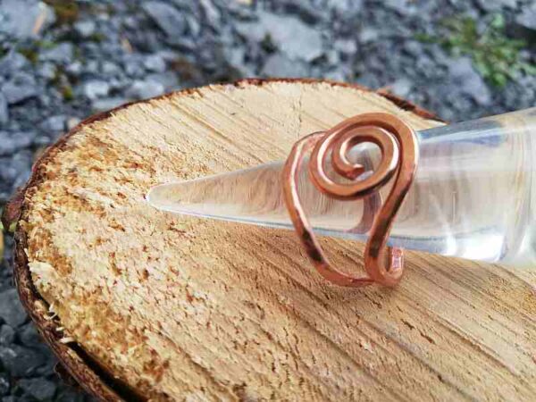 copper ring celtic spiral